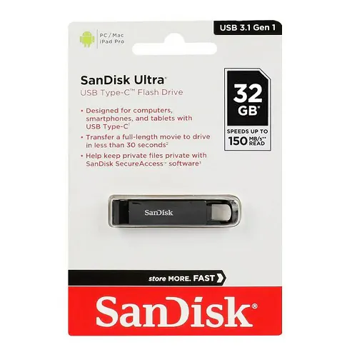 فلش مموری سن دیسک مدل Ultra Type-C ظرفیت 64 گیگابایت